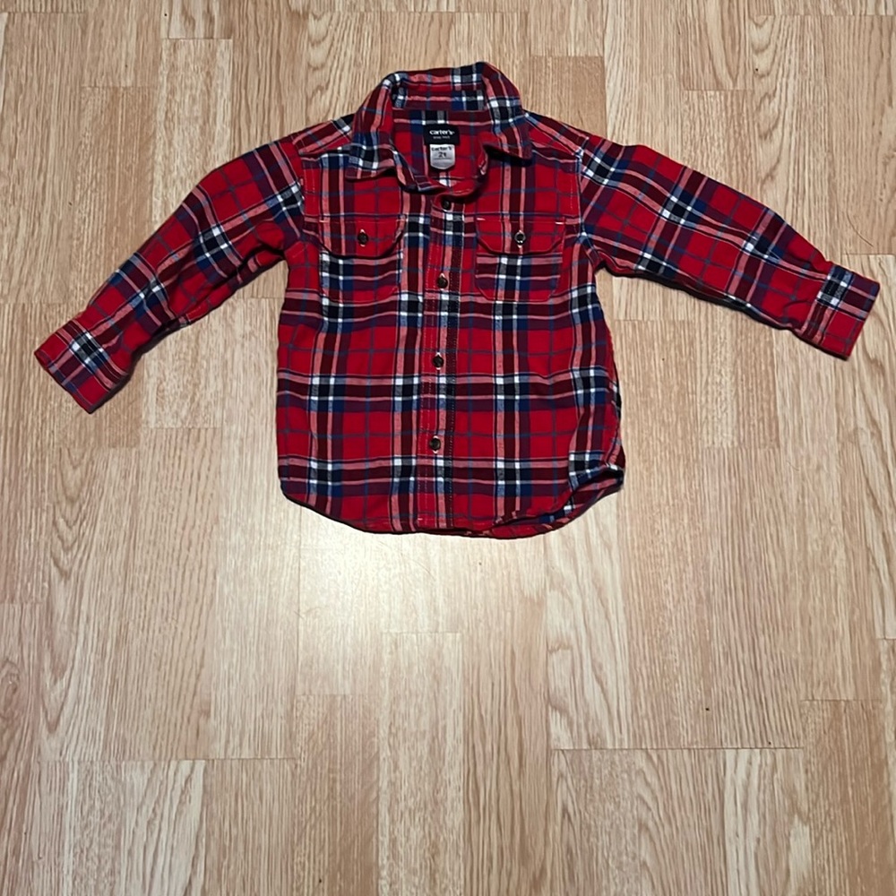 Carters 2t Red Flannel Shirt